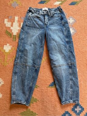 Abercrombie Kids Girls High Rise Balloon Jeans Distressed Size 11/12